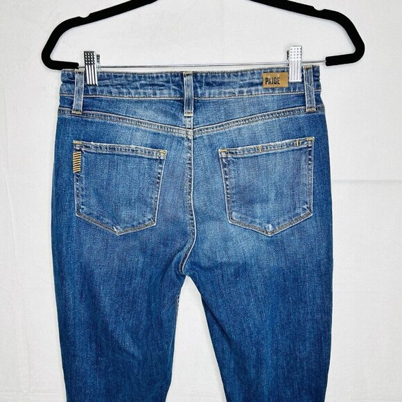 PAIGE Carter Slim Distressed Jeans In Amanda Destructed Size 28 (28x27) - Picture 9 of 11